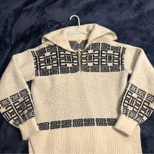 Designer Beige and Black Women’s Sweater